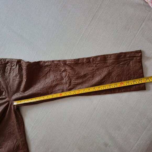 Zadig &Voltaire Crinkle leather trousers , brown S 38, 2020/21 runway collection - Picture 15 of 16